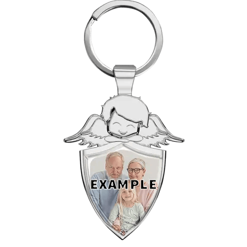 Guardian Angel Keychain Photo Shield