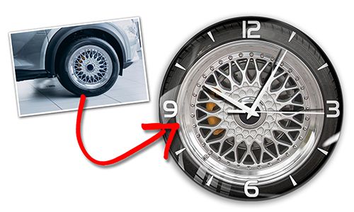Felgen Wanduhr

