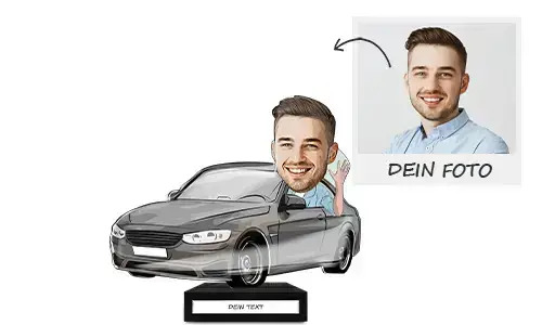 Fotodekoration als Geschenk für einen Autofahrer