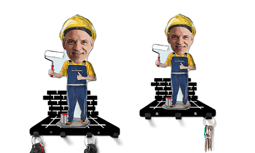 Personalisiertes Schlüsselbrett Comic Beruf - Maler