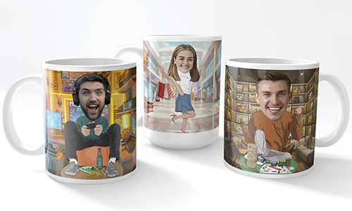 Personalisierte Tasse Comic Hobby
