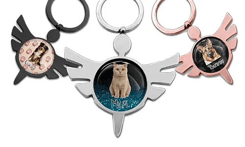 Angel Keychain With Your Pet