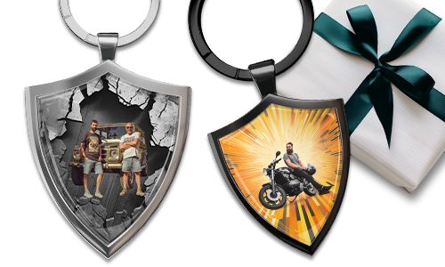Llavero de escudo puntiagudo para hijo