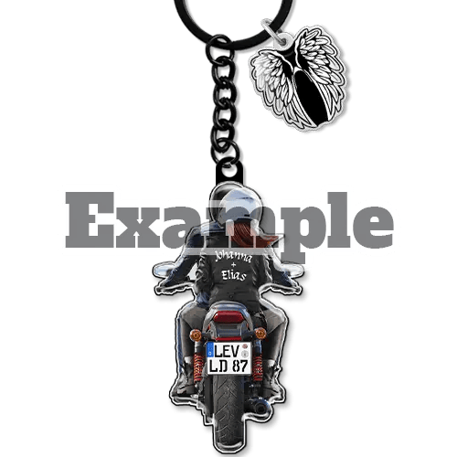 Keychain Motorcyclists Couple