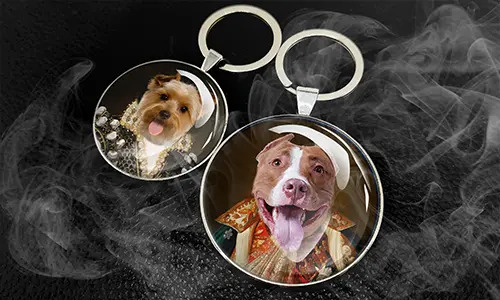 Schlüsselanhänger Rund Tier Basic