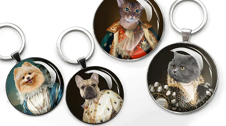 Schlüsselanhänger Rund Tier Basic