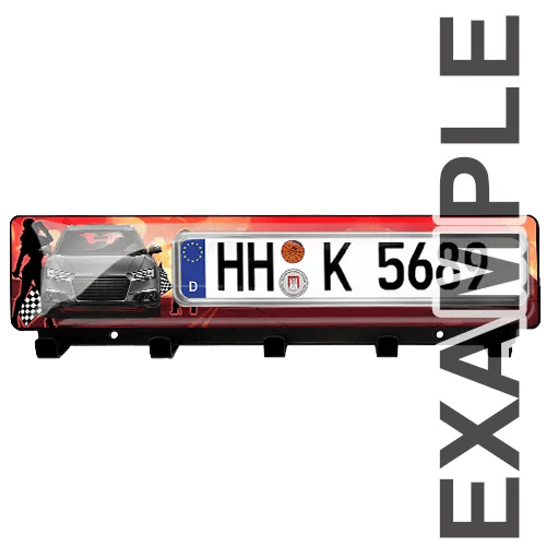 Luxury-Keyholder-Wall-Car-Silhouettes-License-Plate