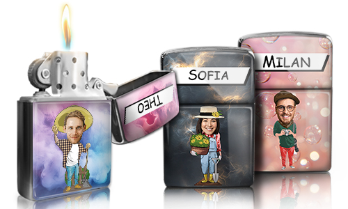 Personalised Comic Lighter – Hobby & Profession