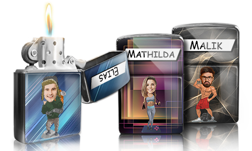 Personalised Comic Lighter – Hobby & Profession