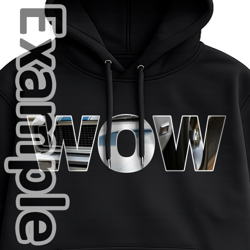 Hoodie-ontwerp met auto-tekst-ontwerptool
