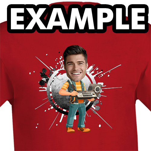 Dearadh Color Vibe do léine ghearr-sleive phearsanta le comic, hobbóid, agus gairm