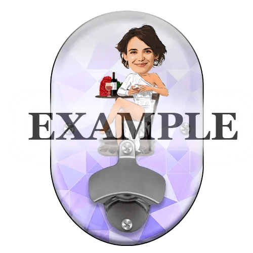 Personalized Wall Bottle Opener Standard Comic Hobby Or Profession