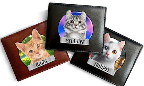 Personalised wallet with photo of your cute cat and its nickname!