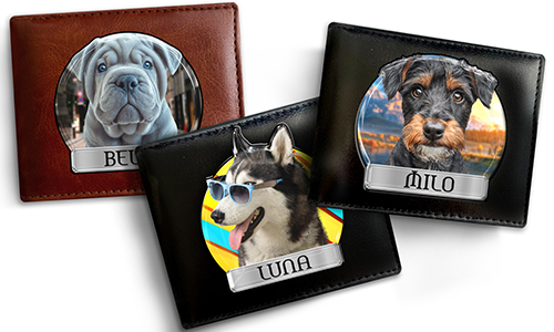 Cartera personalizada para un dueño de perro: con foto y apodo
