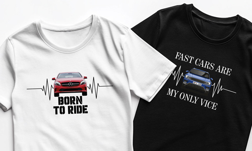 Personalisiertes T-Shirt mit Foto von Auto und Nummernschild! Cooler Spruch drauf!