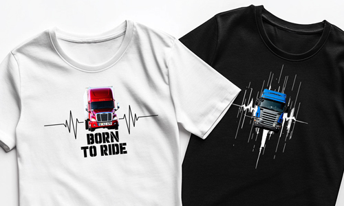 Camiseta personalizada con foto de camión y matrícula! ¡Regalo único!