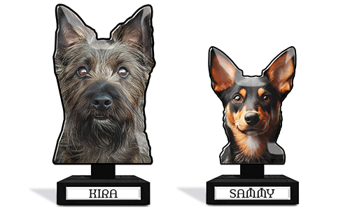 Decoración de mesa para un dueño de perro - regalo único con foto de tu perro y su nombre