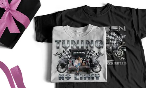 T-Shirt mit Tuning-Design für deine Schwester