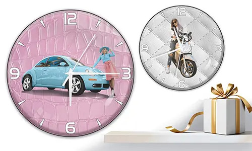 Wanduhr Coolline mit Auto/Foto für dich selbst