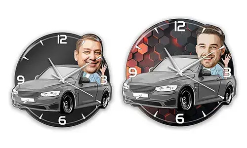 Horloge Murale Personnalisée BD Loisir - Homme Voiture