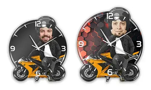 Horloge Murale Personnalisée BD Loisir - Homme Moto