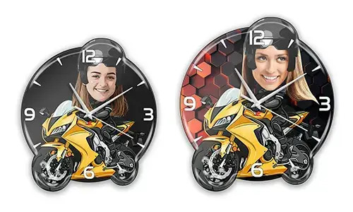 Horloge Murale Personnalisée BD Loisir - Femme Moto