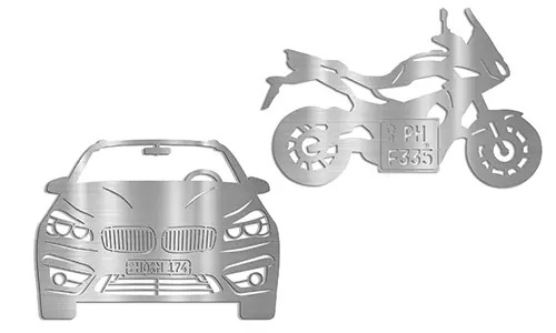 Wall Decoration Milled Metal - Chrome