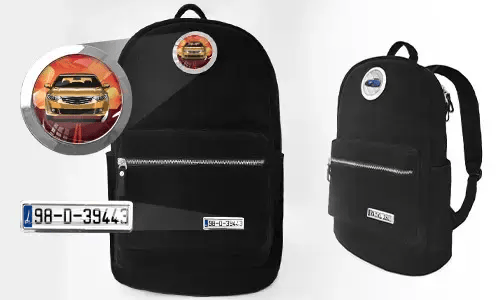 Rucksack Samtschwarz