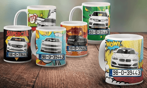 Mugs Comics pour voitures