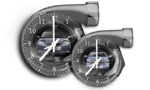 Dark Grey Wall Clock Turbine