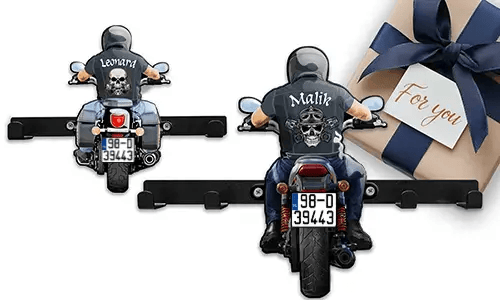 Coole sleutelhouder-muur voor je vriend met zijn naam en kenteken erop!