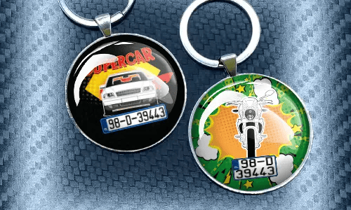 Porte-clés Rond Comic