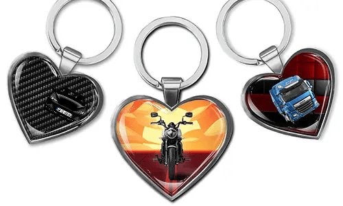 Keychain-Heart-With-Car-Personalized