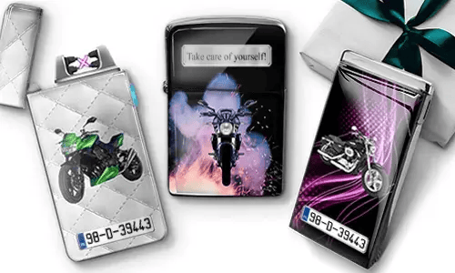 Personalizovaný zapalovač pro milovníky motocyklů