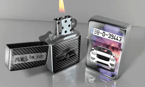 Briquet en acier inoxydable à essence