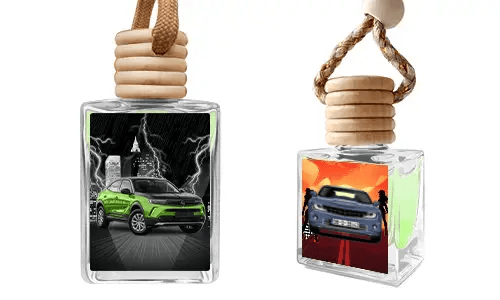 Mini car air freshener with car image