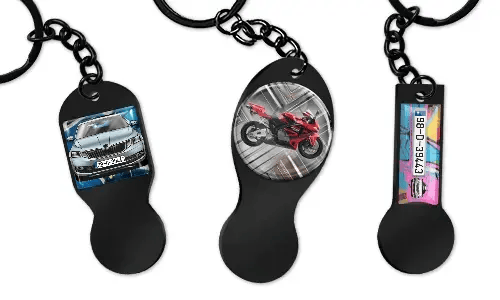 Personlig nøkkelring med handlevognmynt