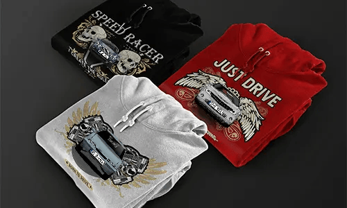 Hoodie Design Car Silhouette