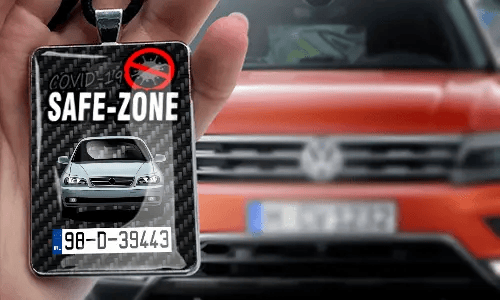 Safe – Zone Autospiegelanhänger - Leder