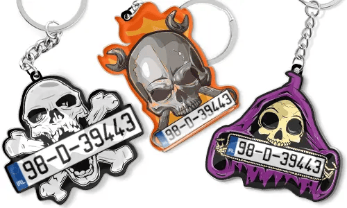 Skull-Keychain-License-Plate