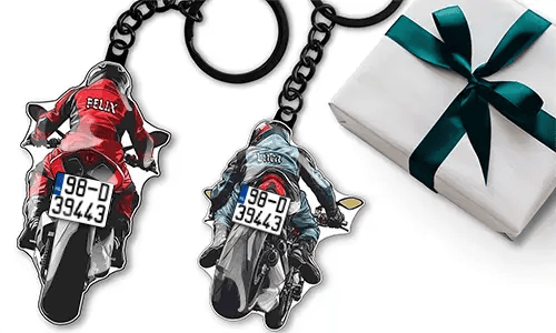 Llavero de moto deportiva – regalo para tu hijo
