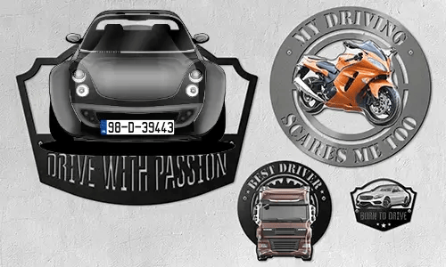 Wall decoration with your car, motorcycle or truck