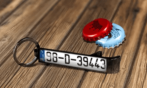 bottle opener keychain with German flag