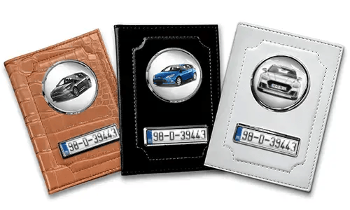 Car documents holder lying