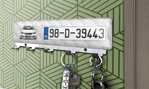 Keyboard on the wall with keys