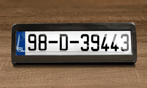 license plate magnet on the table