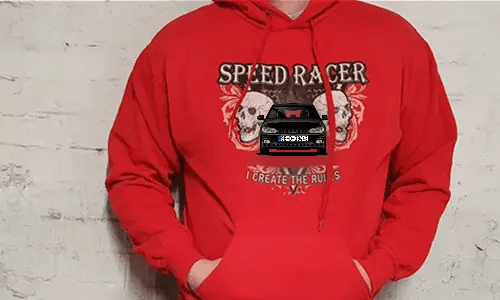 auto pullover Rot mit Speed Racer auto hoodie
