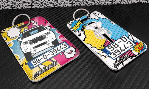 Innenspiegel anhänger mit Autosilhoette und Motorradsilhoette coole rückspiegelanhänger