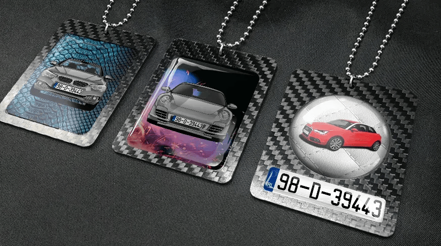 Catena per specchietto rettangolare – Carbonio