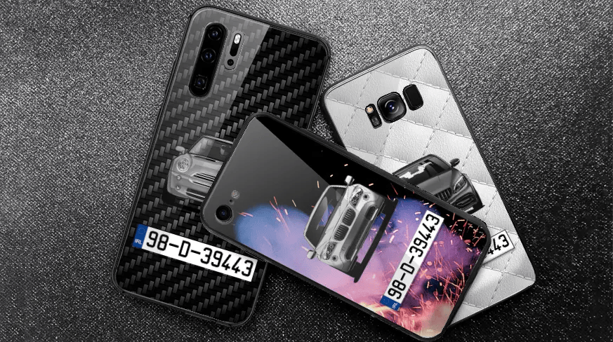 Mobile Case White Leather